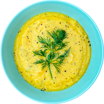 Zupa pikantny krem kalafiorowo-marchewkowy i migdały
